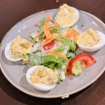 Oeufs, Mayonnaise maison salade verte.
